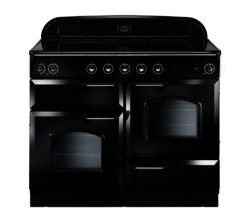 RANGEMASTER  Classic 110 Electric Induction Range Cooker - Black & Chrome